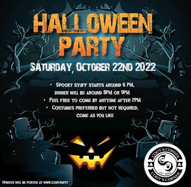 Cody's Corner Halloween Party 2022